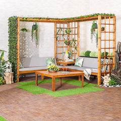 Romana 6-Seater Wooden Gazebo W/Sofa Danube Home