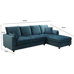Simmons 3-Seater Right Corner Fabric Sofa Danube Home