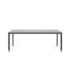 Pan Emirates Hobson Conference Table (Dark Walnut & Black)
