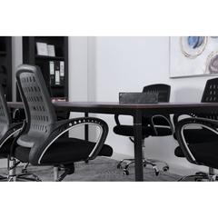Pan Emirates Hobson Conference Table (Dark Walnut & Black)
