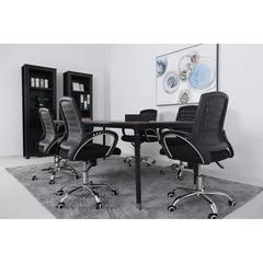Pan Emirates Hobson Conference Table (Dark Walnut & Black)