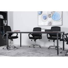 Pan Emirates Hobson Conference Table (Dark Walnut & Black)