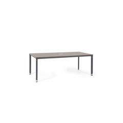 Pan Emirates Hobson Conference Table (Dark Walnut & Black)