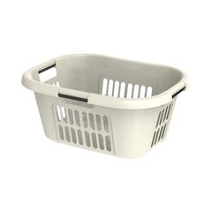 Cosmoplast Oval Plastic Laundry Basket (40 L, Off White)