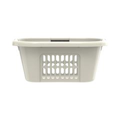 Cosmoplast Oval Plastic Laundry Basket (40 L, Off White)