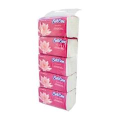SoftCare Nylon Facial Tissue Paper (1 Ply x 600 Sheets, Pack of 5)