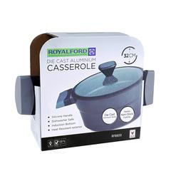 Royalford Non-Stick Die-Cast Aluminium Casserole W/Glass Lid (32 cm)