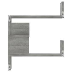 vidaXL Engineered Wood Wall Corner Shelf (40 x 40 x 50 cm, Gray Sonoma)