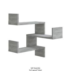 vidaXL Engineered Wood Wall Corner Shelf (40 x 40 x 50 cm, Gray Sonoma)