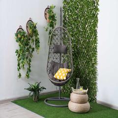 Cruella Single Seater Metal & Rattan Garden Hanging Cage Swing Pan Emirates