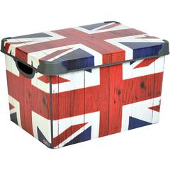Kreher London UK Flag Plastic Storage Box W/Handles (22 L, 39 x 29 x 23 cm)