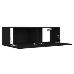 vidaXL Engineered Wood Wall-Mounted TV Cabinet (100 x 30 x 30 cm, Black)