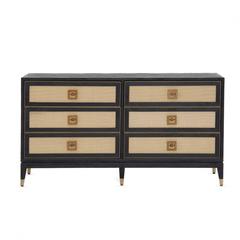 Pan Emirates Renard Dresser Table Rattan (Black & Natural)