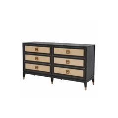 Pan Emirates Renard Dresser Table Rattan (Black & Natural)