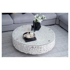 Pan Emirates Rozzelli Wood & Glass Coffee Table (120 x 120 x 40 cm)