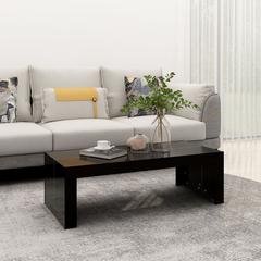 vidaXL Coffee Table Black Engineered Wood (110 x 50 x 35 cm)