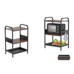 Pan Emirates Bakers MDF & Metal 3-Tier Kitchen Trolley