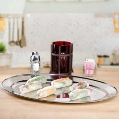 Raj Stainless Steel Oval Tray (40 cm)