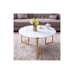 Pan Emirates Arlice Metal & Marble Coffee Table (110 x 110 x 49 cm)