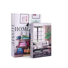 Living Design Set Of 2 Book Box (32 x 24 x 8 cm, Brown)