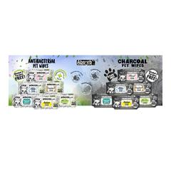 Absolute Pet Absorb Plus Antibacterial Pet Wipes (Baby Powder, 80 Sheets)