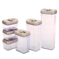 Honey-Can-Do 6-Piece Locking Food Storage Set (Clear)