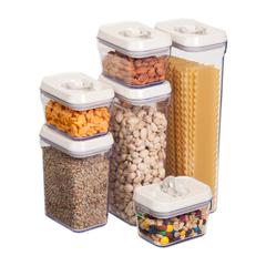 Honey-Can-Do 6-Piece Locking Food Storage Set (Clear)