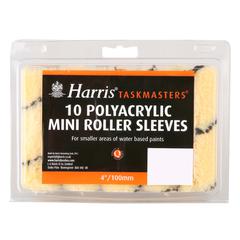 Harris Taskmasters Polyacrylic Mini Roller Sleeves (Pack of 10, 4 inch)