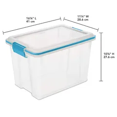 Sterilite Gasket Box with Blue Latches (18.9 L)