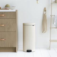 Brabantia NewIcon Pedal Bin (30 L, Soft Beige)