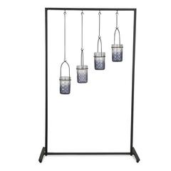 Metal Frame with 4 holders Glass Candle Holder