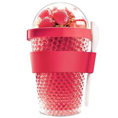 Asobu Chill Yo 2 Go Food Container (384 ml, Red)