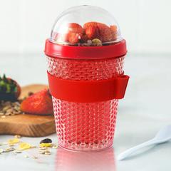 Asobu Chill Yo 2 Go Food Container (384 ml, Red)