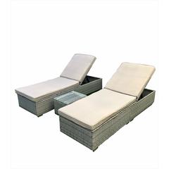 Oasis Casual Rattan Sun Lounger Set W/Side Table