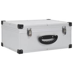vidaXL CD Case for 60 CDs Aluminum ABS Silver