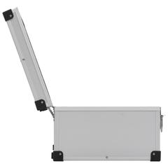 vidaXL CD Case for 60 CDs Aluminum ABS Silver