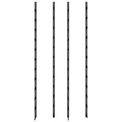 vidaXL Wall-mounted Beverage Racks for 48 Bottles 2 pcs Black Iron