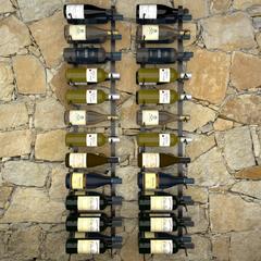 vidaXL Wall-mounted Beverage Racks for 48 Bottles 2 pcs Black Iron