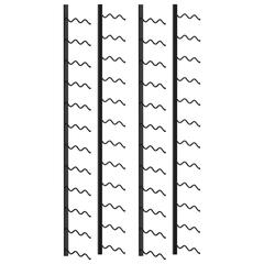 vidaXL Wall-mounted Beverage Racks for 48 Bottles 2 pcs Black Iron