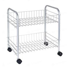 Wilko 2-Tier Storage Rack (40.5 x 35 x 26 cm, Silver)