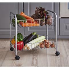 Wilko 2-Tier Storage Rack (40.5 x 35 x 26 cm, Silver)