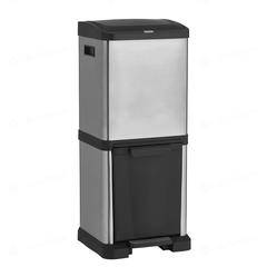 Wilko Recycling Bin (34 L, Grey & Black)