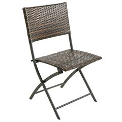 Florence 2-Seater Rattan Folding Bistro (Dark Brown)