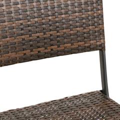 Florence 2-Seater Rattan Folding Bistro (Dark Brown)