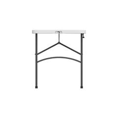 Cosmoplast Plastic Folding Picnic Table W/Steel Legs (White, 122 x 61 x 74cm)