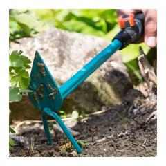 Combisystem Heart-Shape Hand Hoe (6 cm, Turquoise/Black)