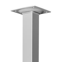 Hettich Furniture Leg (2.5 x 2.5 x 80 cm, Silver)