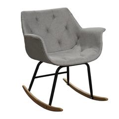 Tiger Furniture Rocking Chair with Fabric Cover (56 x 57 cm, Gray)