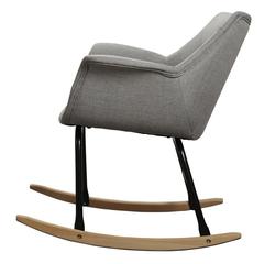 Tiger Furniture Rocking Chair with Fabric Cover (56 x 57 cm, Gray)