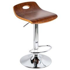 Tiger Furniture Stool with Wood Seat and Metal Base